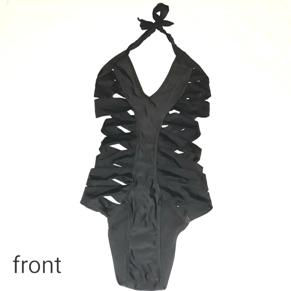 Slash Cut-out Swimsuit - Picture 2 of 12